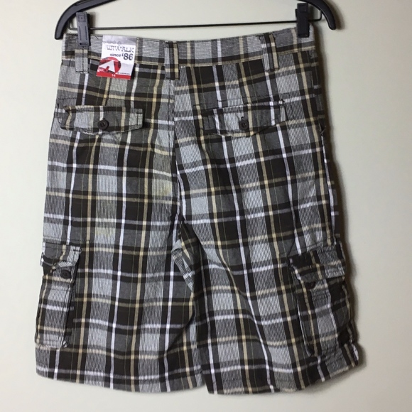 NWT - NEW Airwalk 100% Cotton Boy's Plaid Shorts - Picture 3 of 6